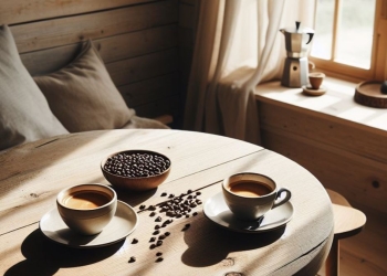 Mesa com chávenas de café (Fonte: CooLife)